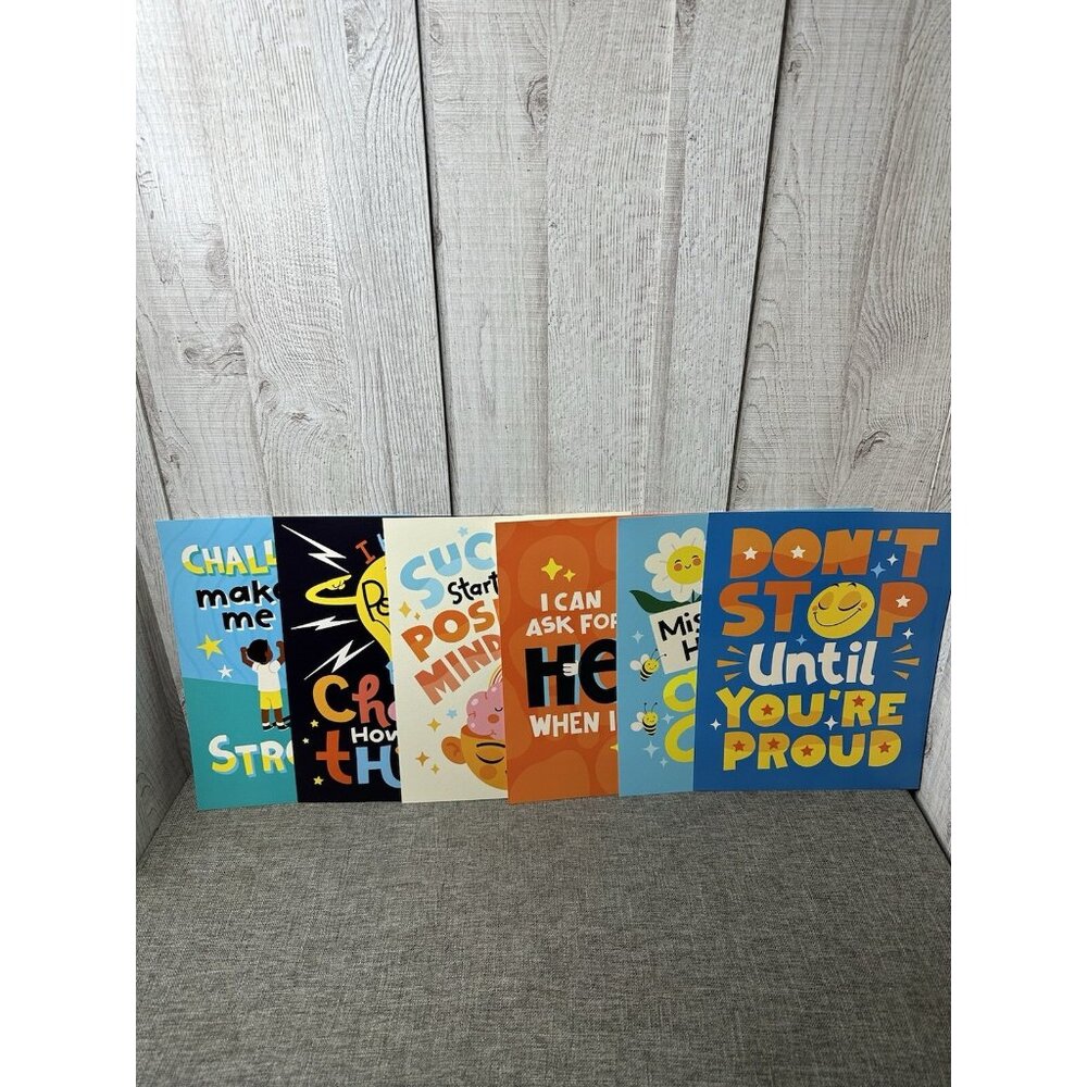 Classroom Posters Decorations Motivational Colorful Middle High School Set of 6